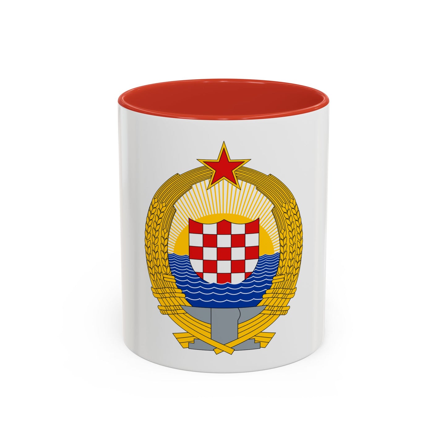 Coat of Arms of the Socialist Republic of Croatia - Accent Coffee Mug