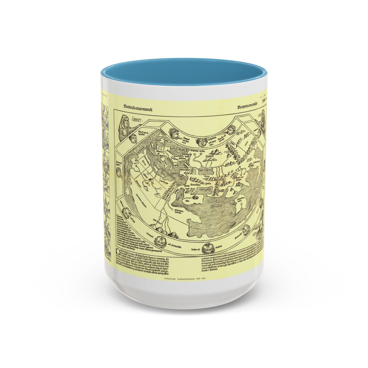 Chronicon Nurembergense Map (1493) (Map) Accent Coffee Mug