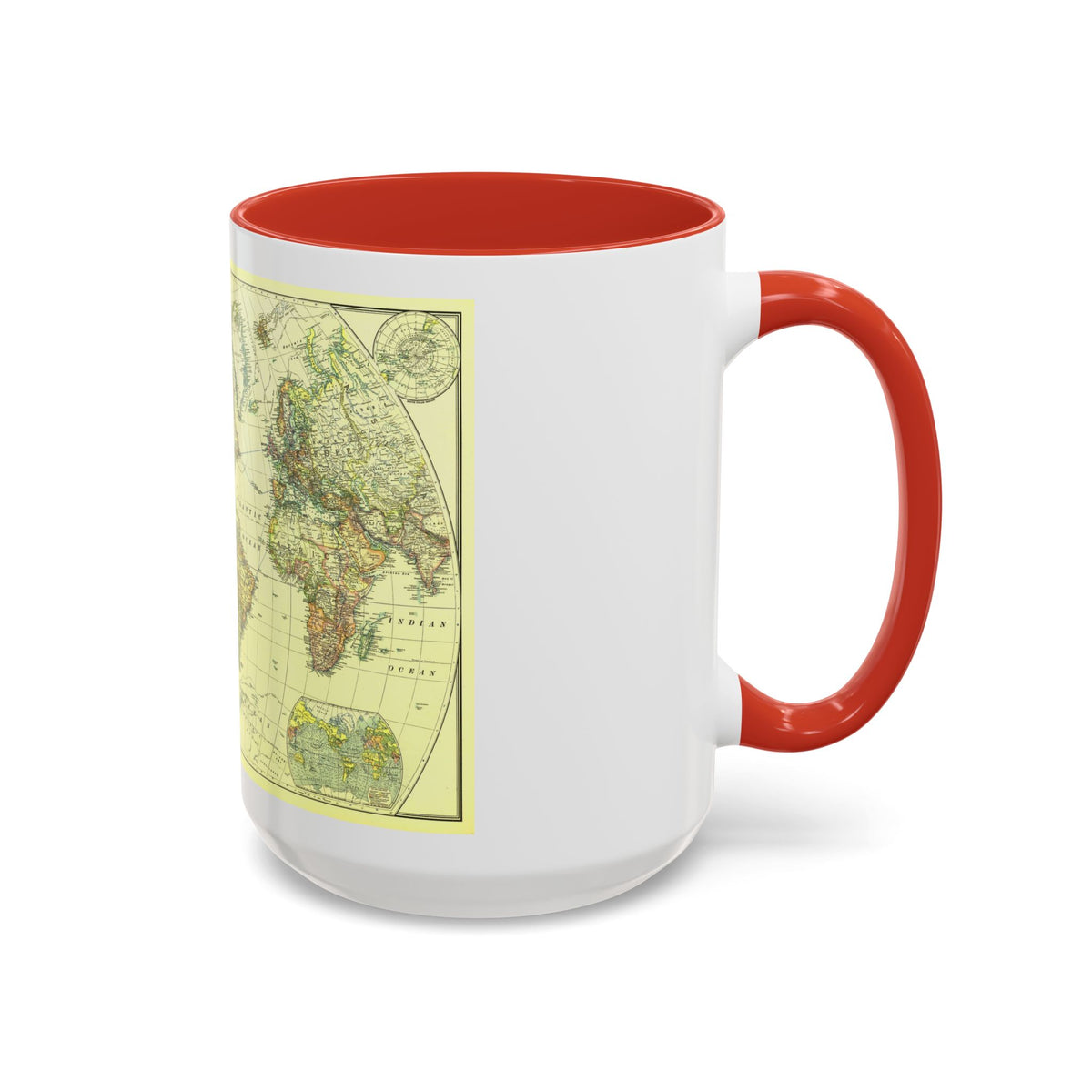 World Map - Political Divisions (1922) (Map) Accent Coffee Mug