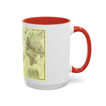 World Map - Political Divisions (1922) (Map) Accent Coffee Mug