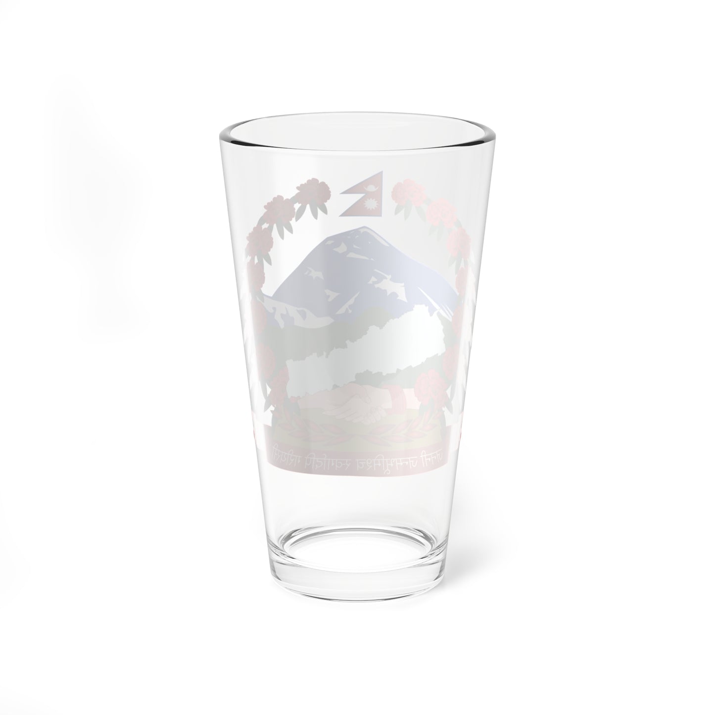 Emblem of Nepal (Nepal) (Coat of Arms) Pint Glass 16oz