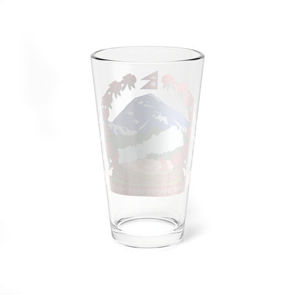 Emblem of Nepal (Nepal) (Coat of Arms) Pint Glass 16oz