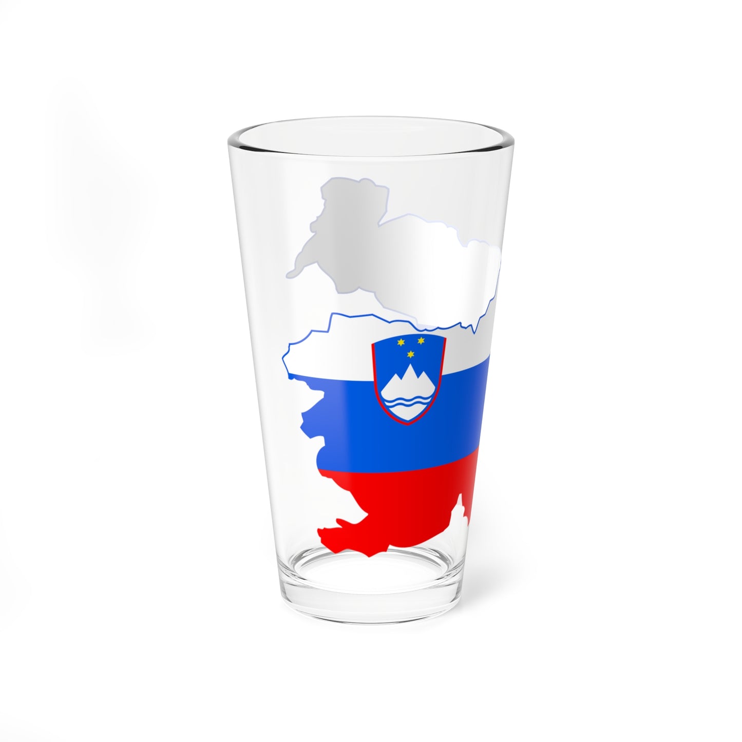 Flag-map of Slovenia (Slovenia) Pint Glass 16oz