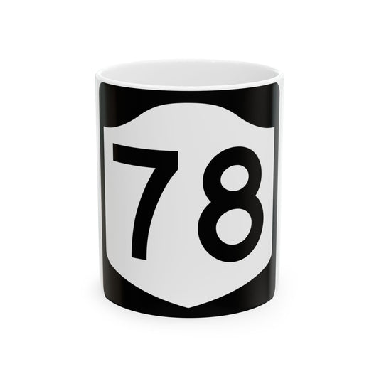 NY-78 (New York) (Road Sign) White Coffee Mug