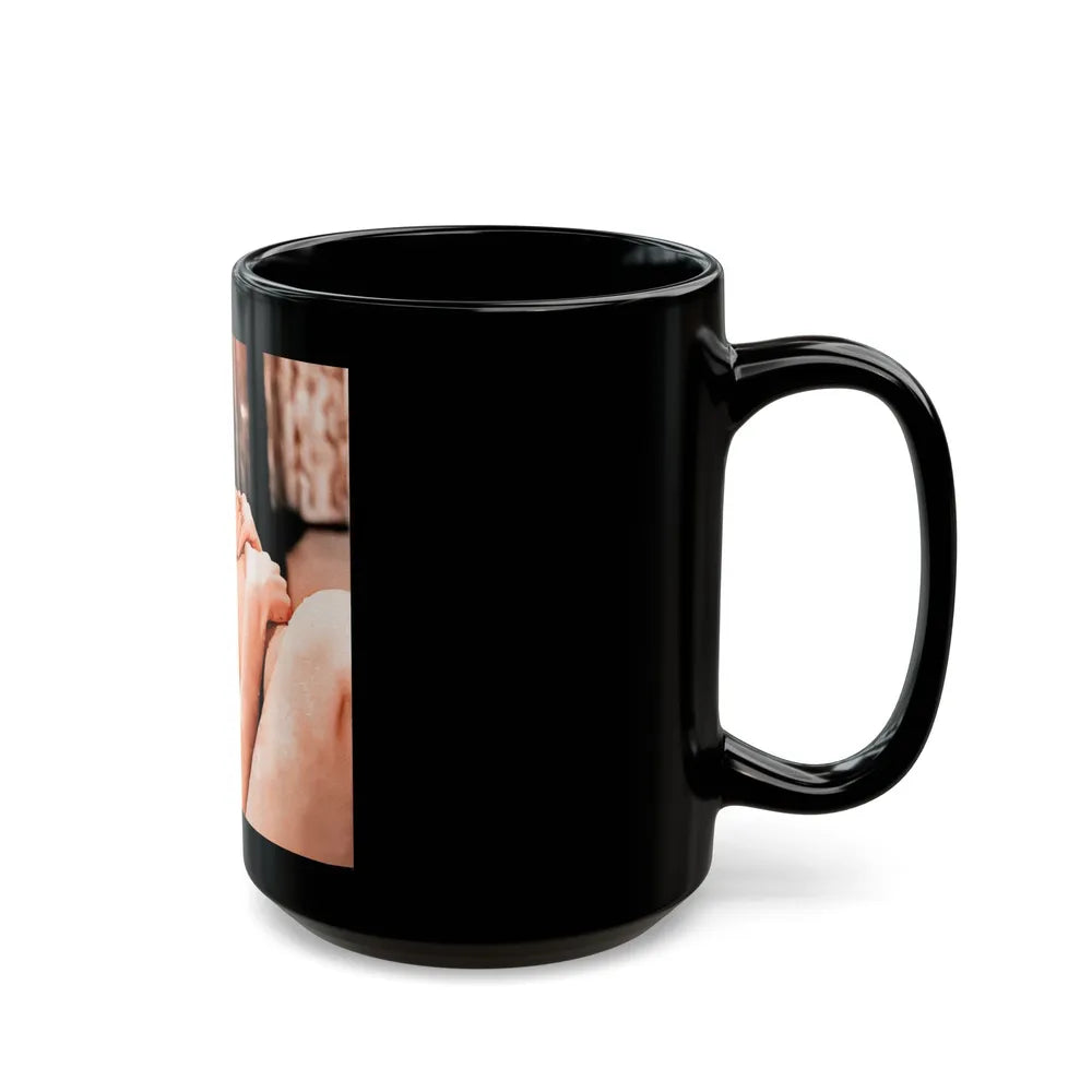 Veronica Carlson #131 (Vintage Female Icon) Black Coffee Mug-Go Mug Yourself