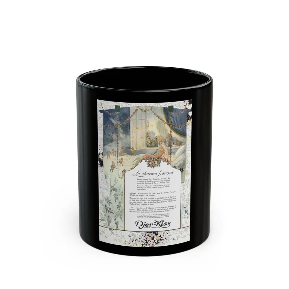 Djer-Kiss ad, Ladies' Home Journal, February 1918 - Black Coffee Mug-11oz-Go Mug Yourself