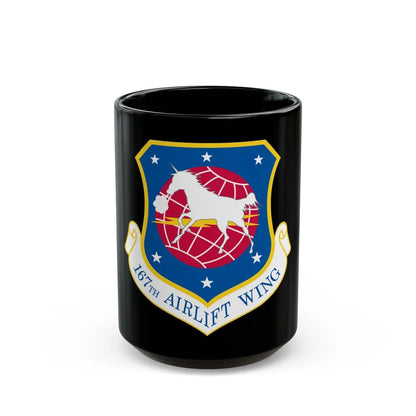 167th Airlift Wing (U.S. Air Force) Black Coffee Mug-15oz-Go Mug Yourself