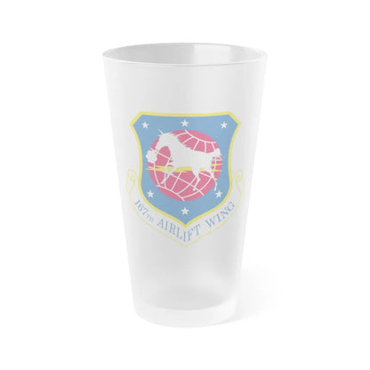 167th Airlift Wing (U.S. Air Force) Frosted Pint Glass 16oz-16oz-Frosted-Go Mug Yourself