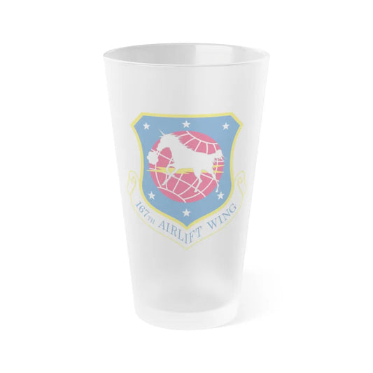 167th Airlift Wing (U.S. Air Force) Frosted Pint Glass 16oz-16oz-Frosted-Go Mug Yourself