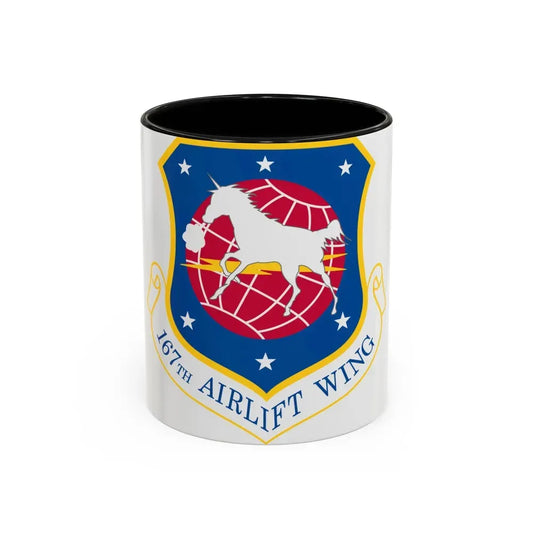 167th Airlift Wing (U.S. Air Force) Accent Coffee Mug 11oz Black - Go Mug Yourself