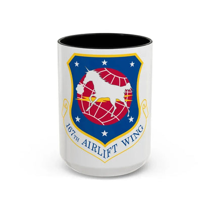 167th Airlift Wing (U.S. Air Force) Accent Coffee Mug 15oz Black - Go Mug Yourself