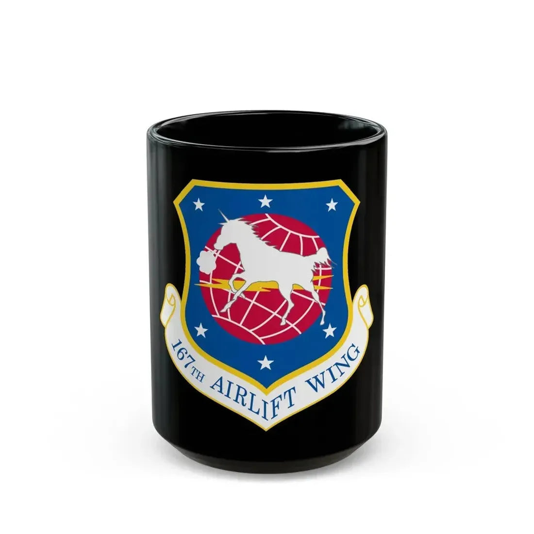 167th Airlift Wing (U.S. Air Force) Black Coffee Mug 15oz - Go Mug Yourself
