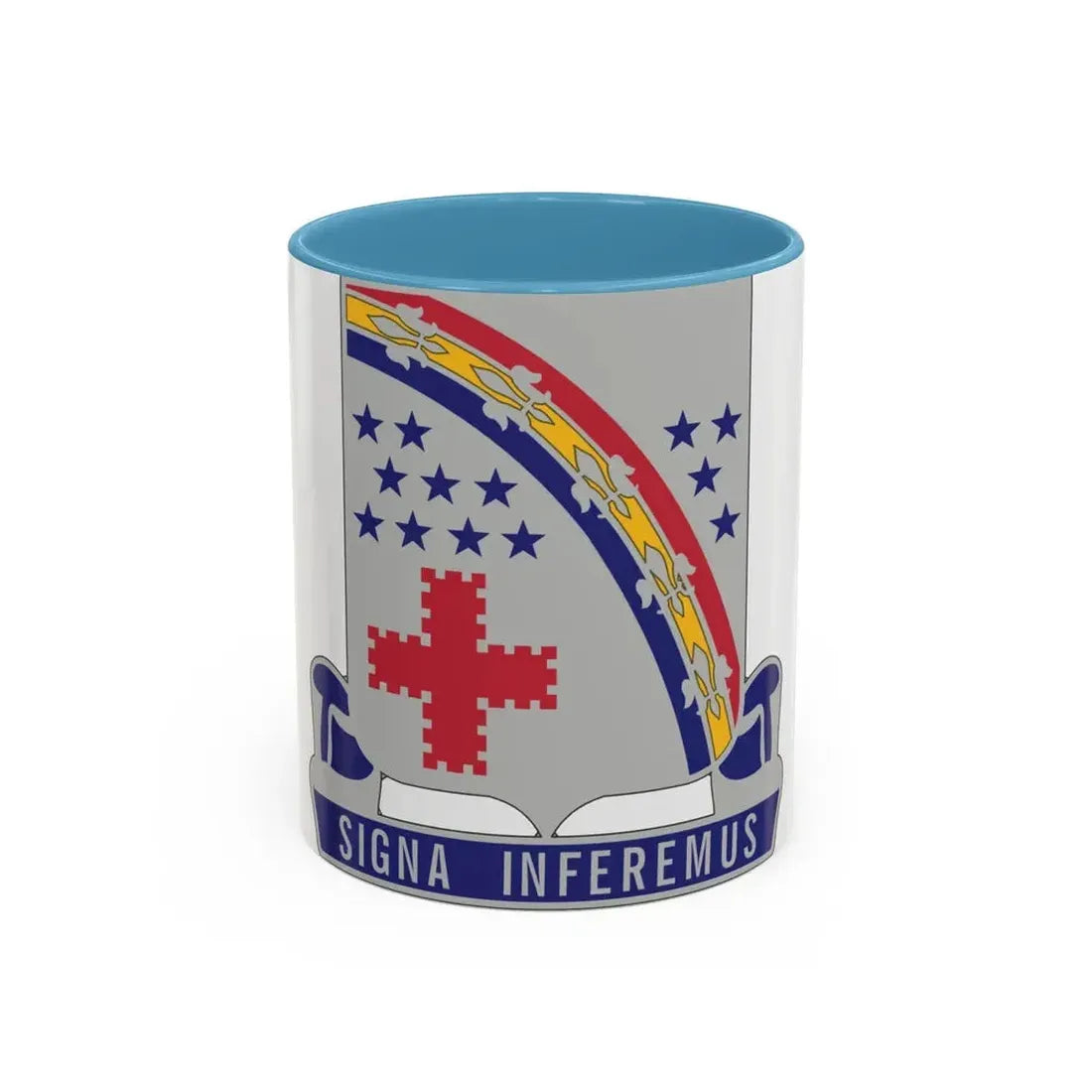 167th Infantry Regiment (U.S. Army) Accent Coffee Mug 11oz Light Blue - Go Mug Yourself