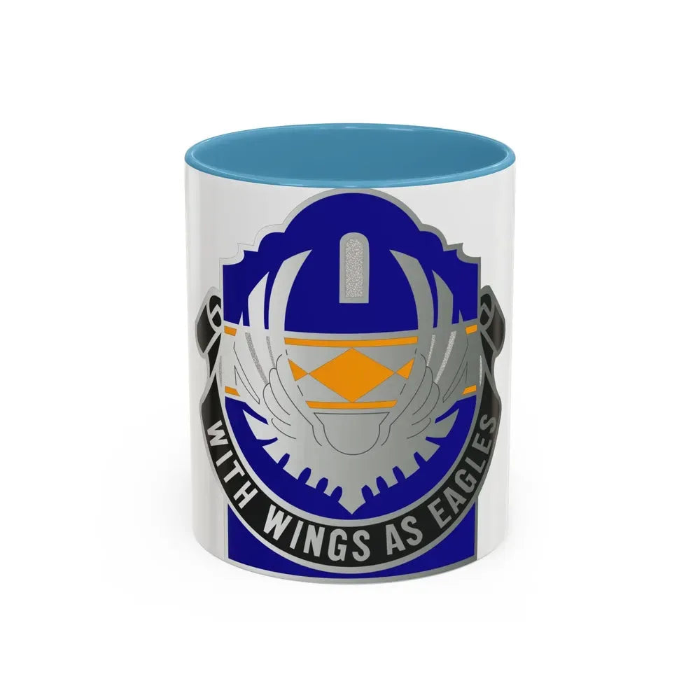 168 Aviation Group (U.S. Army) Accent Coffee Mug 11oz Light Blue - Go Mug Yourself