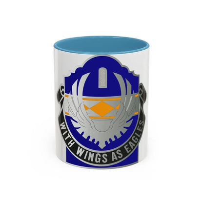 168 Aviation Group (U.S. Army) Accent Coffee Mug 11oz Light Blue - Go Mug Yourself