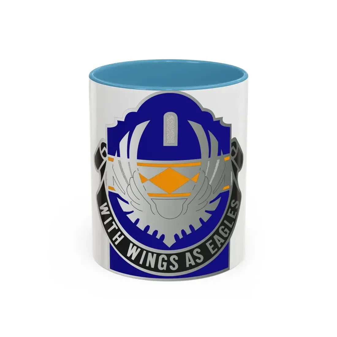 168 Aviation Group (U.S. Army) Accent Coffee Mug 11oz Light Blue - Go Mug Yourself