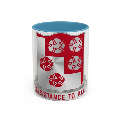 168 Engineer Battalion (U.S. Army) Accent Coffee Mug 11oz Light Blue - Go Mug Yourself