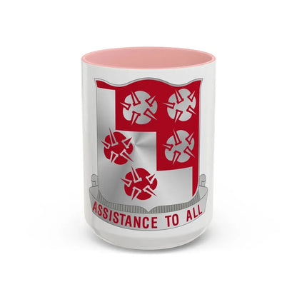 168 Engineer Battalion (U.S. Army) Accent Coffee Mug 15oz Pink - Go Mug Yourself
