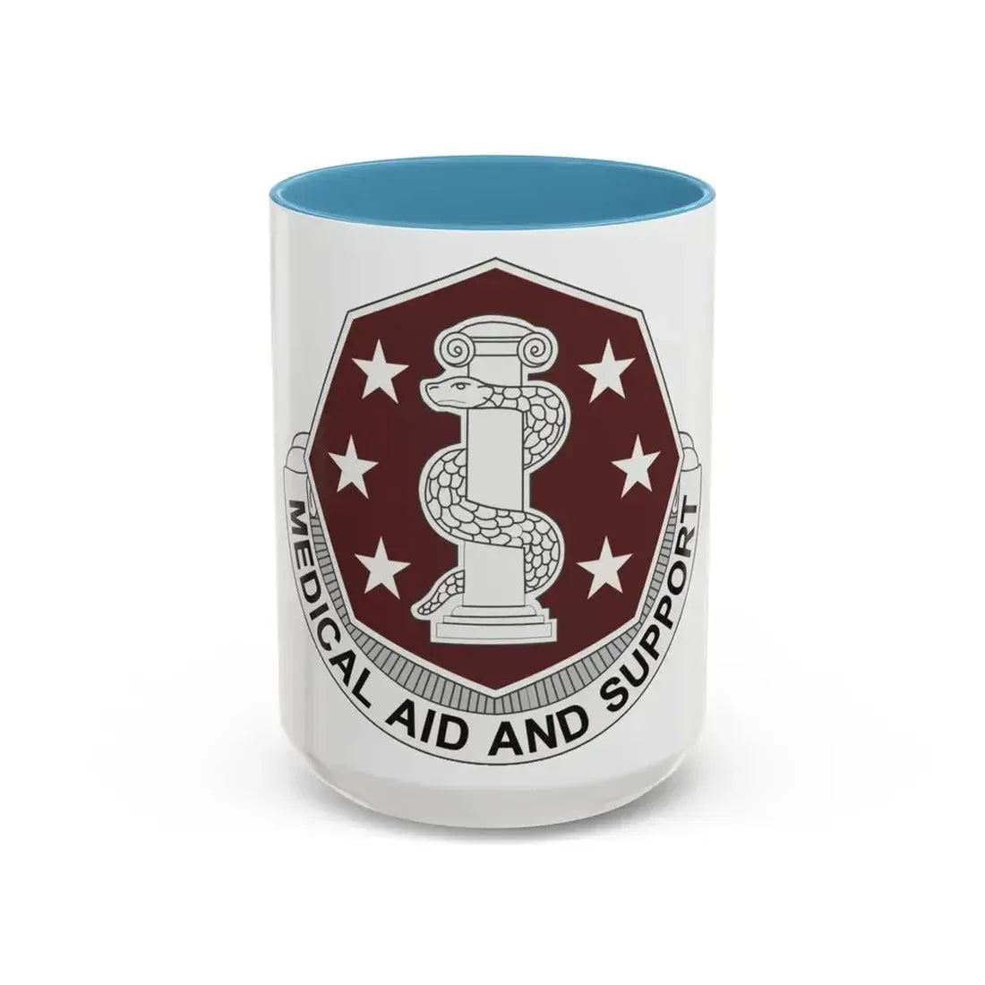 168 Medical Battalion (U.S. Army) Accent Coffee Mug 15oz Light Blue - Go Mug Yourself