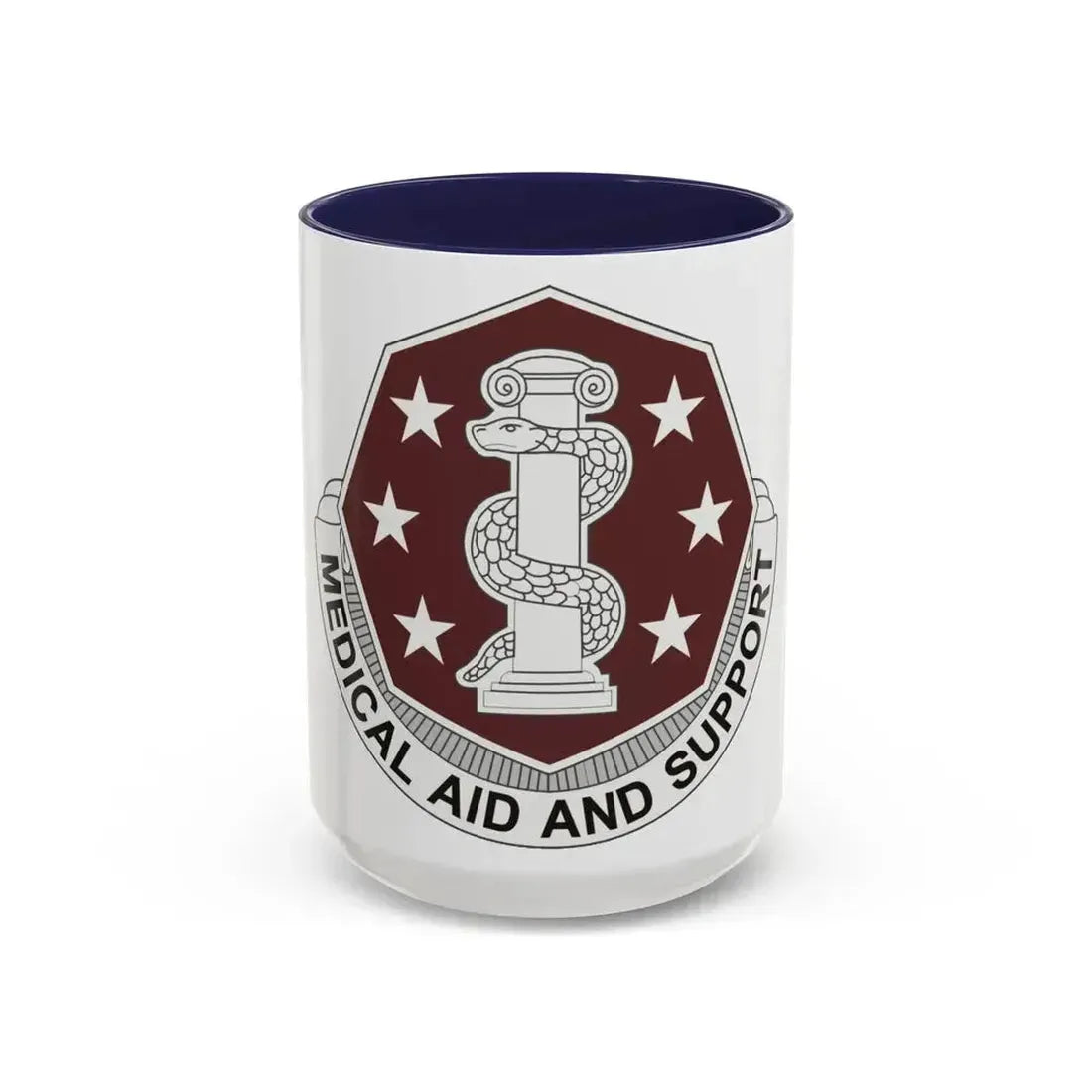 168 Medical Battalion (U.S. Army) Accent Coffee Mug 15oz Navy - Go Mug Yourself