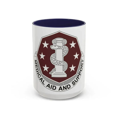 168 Medical Battalion (U.S. Army) Accent Coffee Mug 15oz Navy - Go Mug Yourself