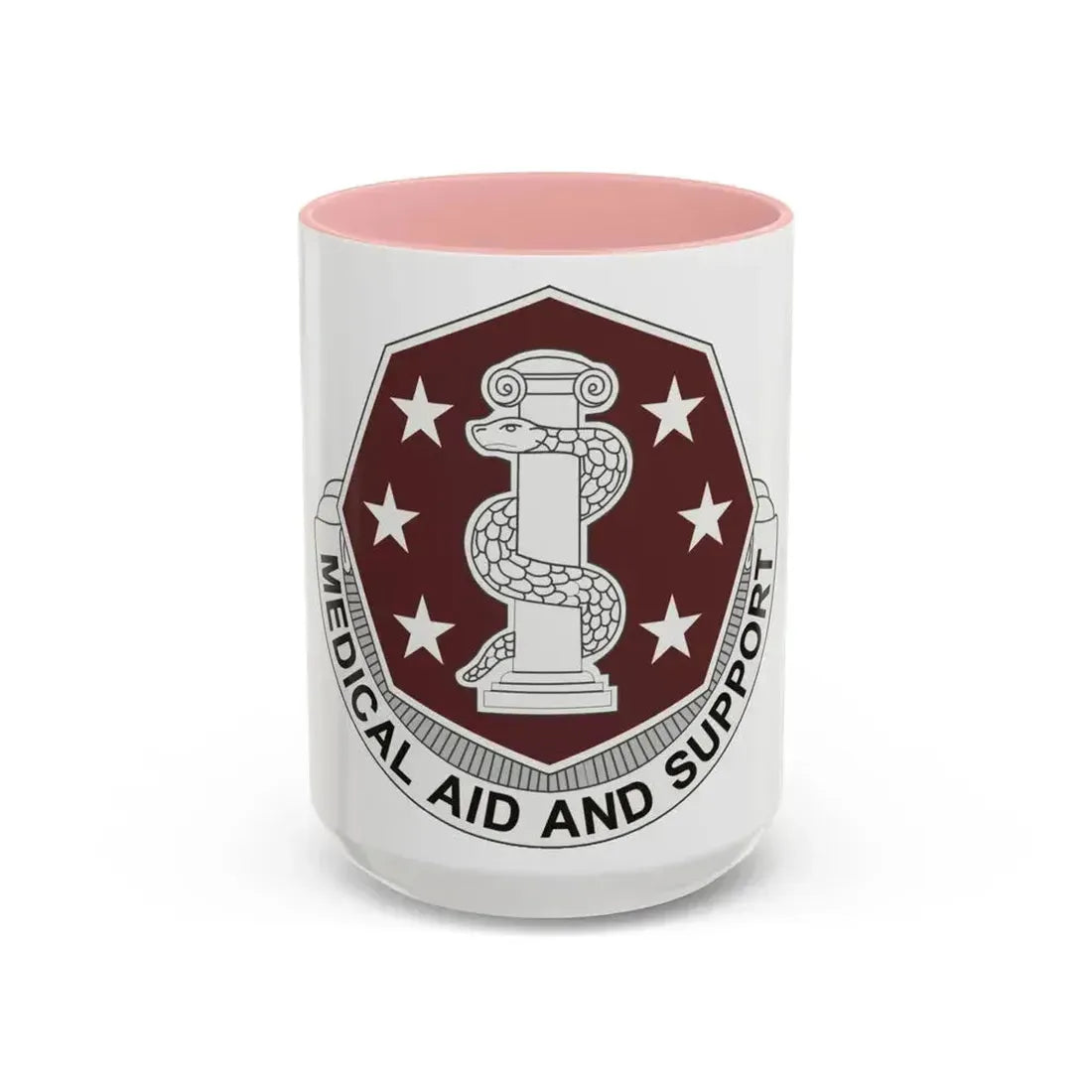 168 Medical Battalion (U.S. Army) Accent Coffee Mug 15oz Pink - Go Mug Yourself