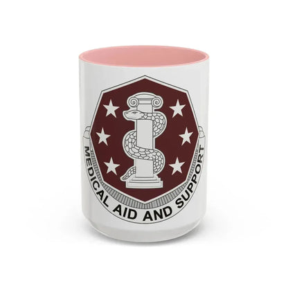 168 Medical Battalion (U.S. Army) Accent Coffee Mug 15oz Pink - Go Mug Yourself