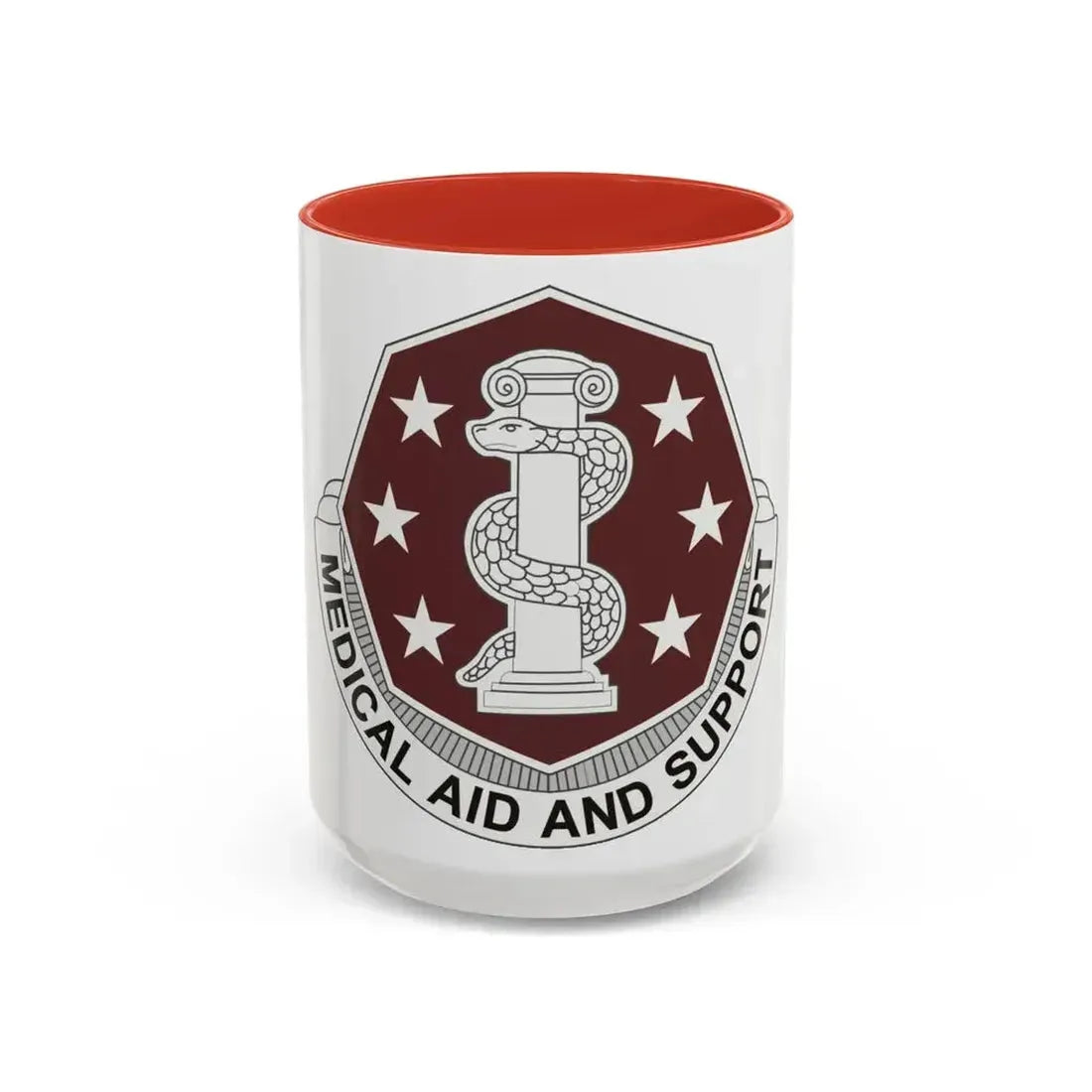 168 Medical Battalion (U.S. Army) Accent Coffee Mug 15oz Red - Go Mug Yourself
