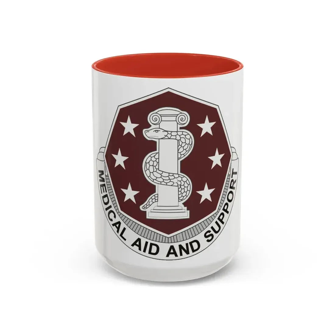 168 Medical Battalion (U.S. Army) Accent Coffee Mug 15oz Red - Go Mug Yourself