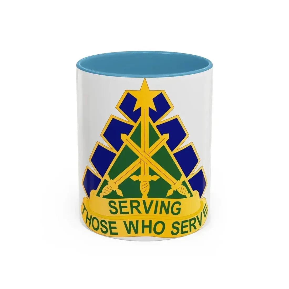 168 Military Police Battalion (U.S. Army) Accent Coffee Mug 11oz Light Blue - Go Mug Yourself