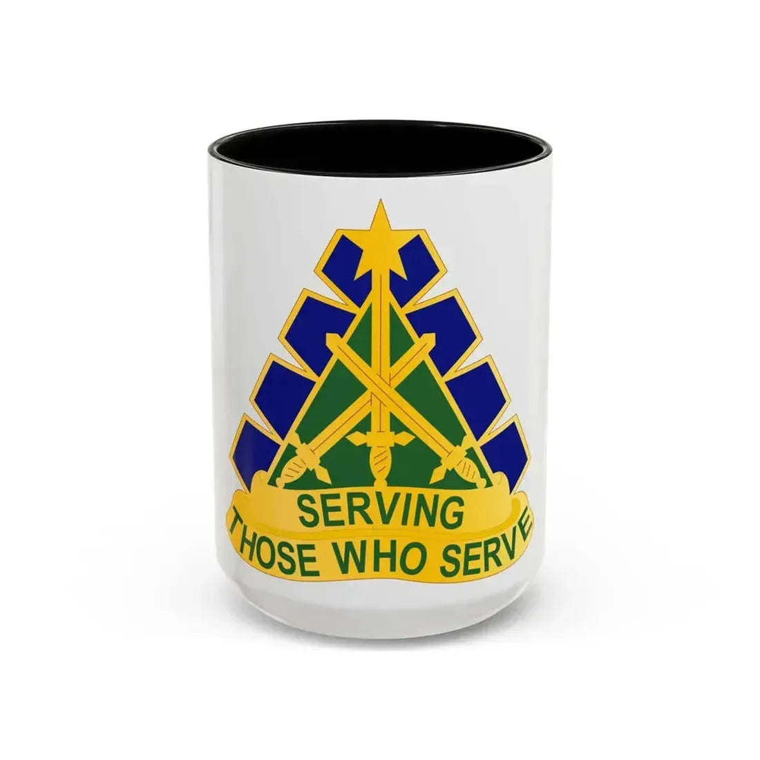 168 Military Police Battalion (U.S. Army) Accent Coffee Mug 15oz Black - Go Mug Yourself