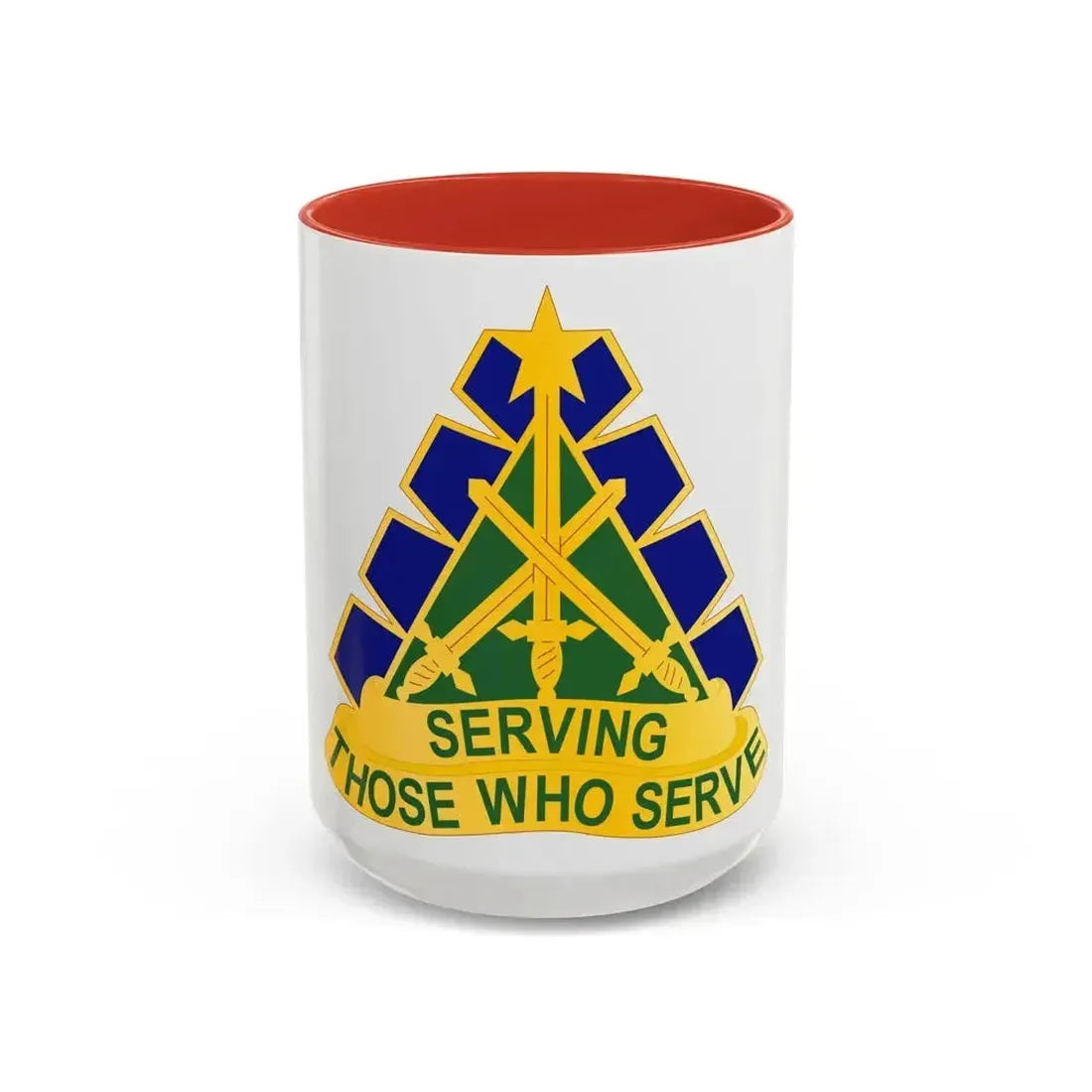 168 Military Police Battalion (U.S. Army) Accent Coffee Mug 15oz Red - Go Mug Yourself