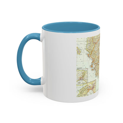 Greece and the Aegean (1958) (Map) Accent Coffee Mug