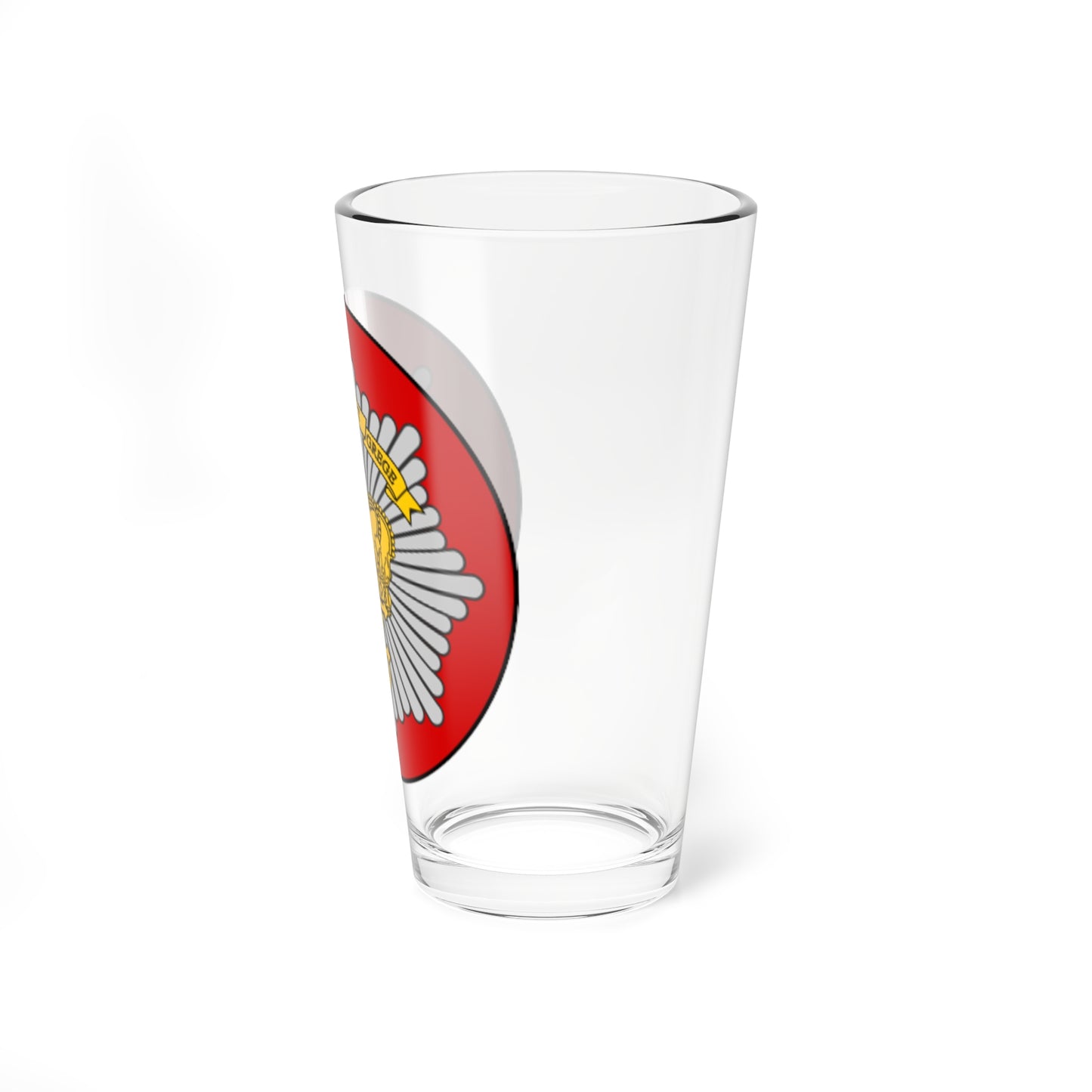 Emblem for the Danish Royal Life Guards I Battalion (Denmark) (Coat of Arms) Pint Glass 16oz