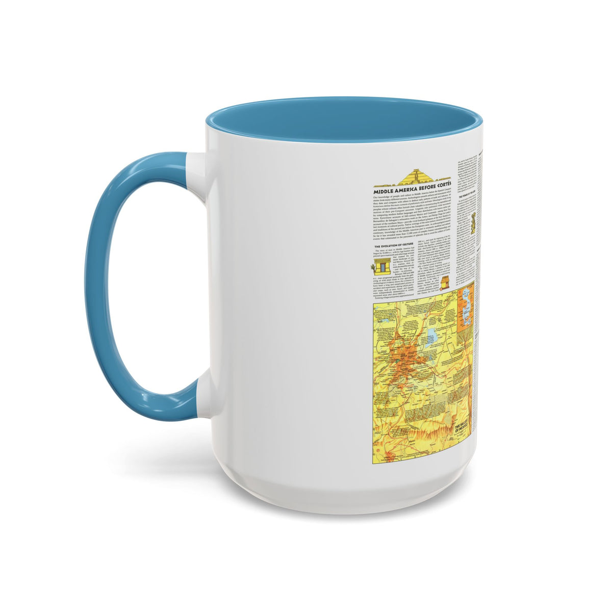 Central America - Archeological Map 2 (1968) (Map) Accent Coffee Mug