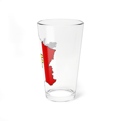 CARTE DRAPEAU FRANCE (France) Pint Glass 16oz