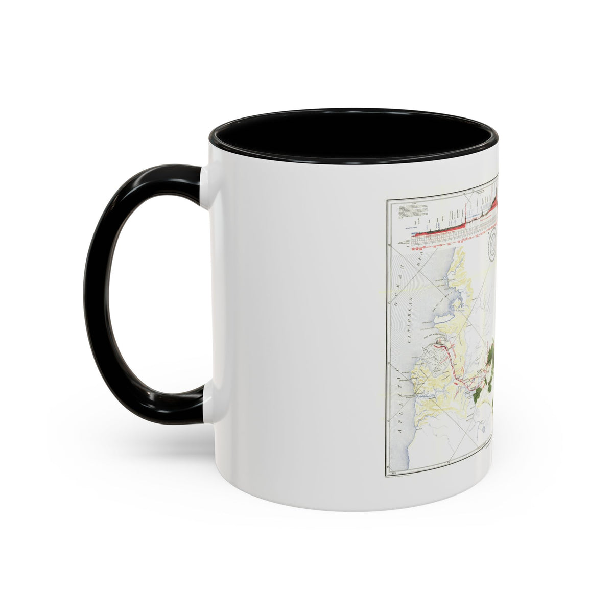 Central America - Panama Canal (1905) (Map) Accent Coffee Mug