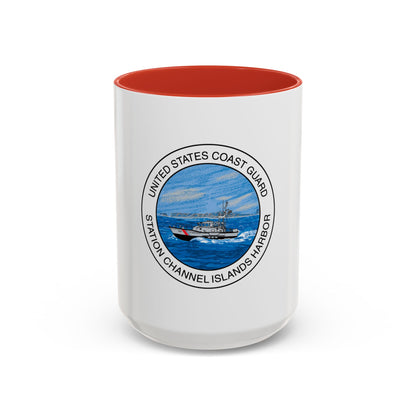USCG Station Channel Islands Harbor (U.S. Coast Guard) Accent Coffee Mug