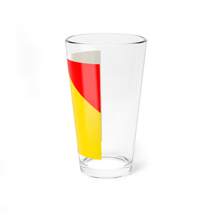 Flag of Canton of Bern without bear (Switzerland) Pint Glass 16oz