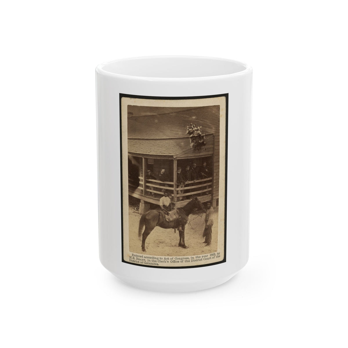 African American Men Tending A Horse (U.S. Civil War) White Coffee Mug