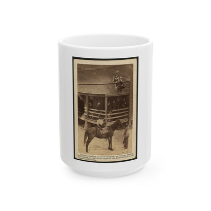 African American Men Tending A Horse (U.S. Civil War) White Coffee Mug