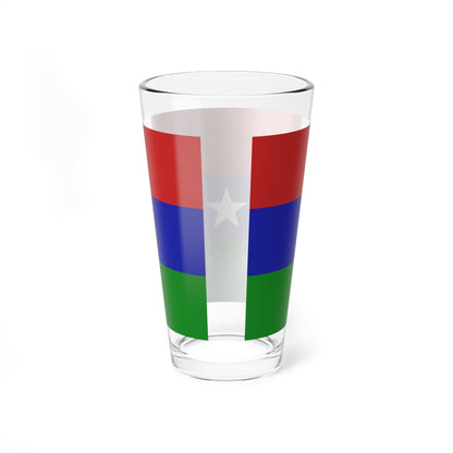 Bandera del Municipio Santos Marquina (Venezuela) Pint Glass 16oz