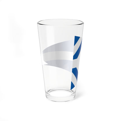 Greek Major Generals rank flag on board a navy vessel within his jurisdiction 1914 pattern (Greece) Pint Glass 16oz