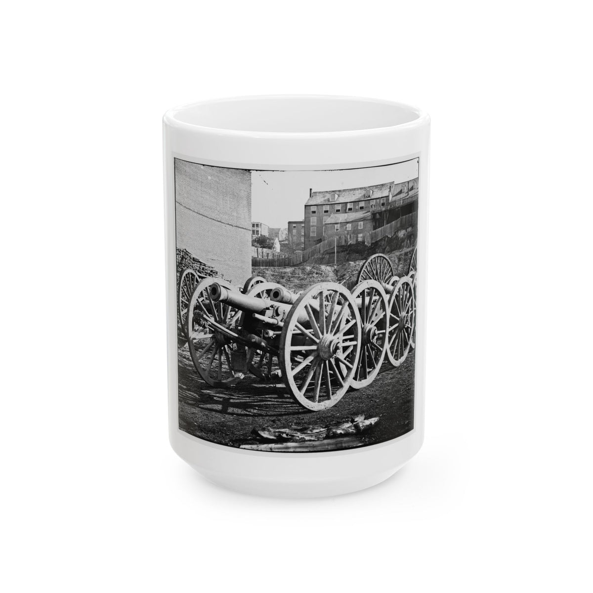 Unknown Location. 6-Pdr. Field Gun, Model 1841 (U.S. Civil War) White Coffee Mug