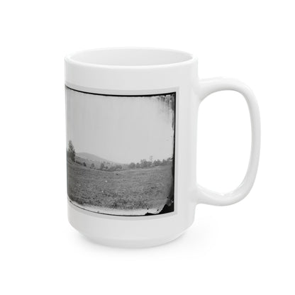 Cedar Mountain, Va. View Of Battlefield With The Mountain In The Distance (U.S. Civil War) White Coffee Mug