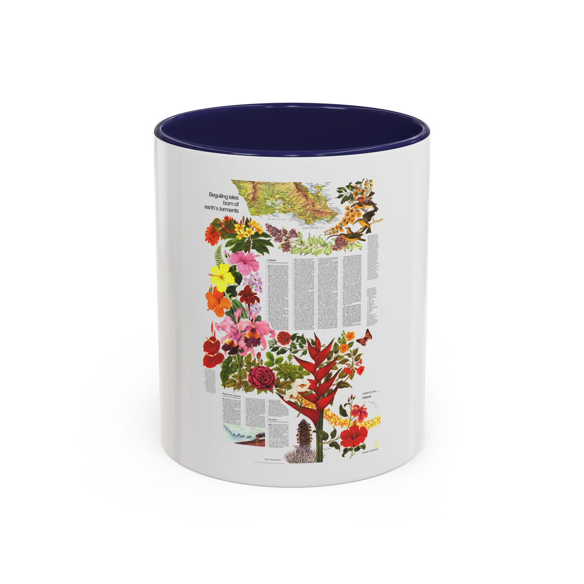 USA - Hawaii, Beguiling Isles (1976) (Map) Accent Coffee Mug