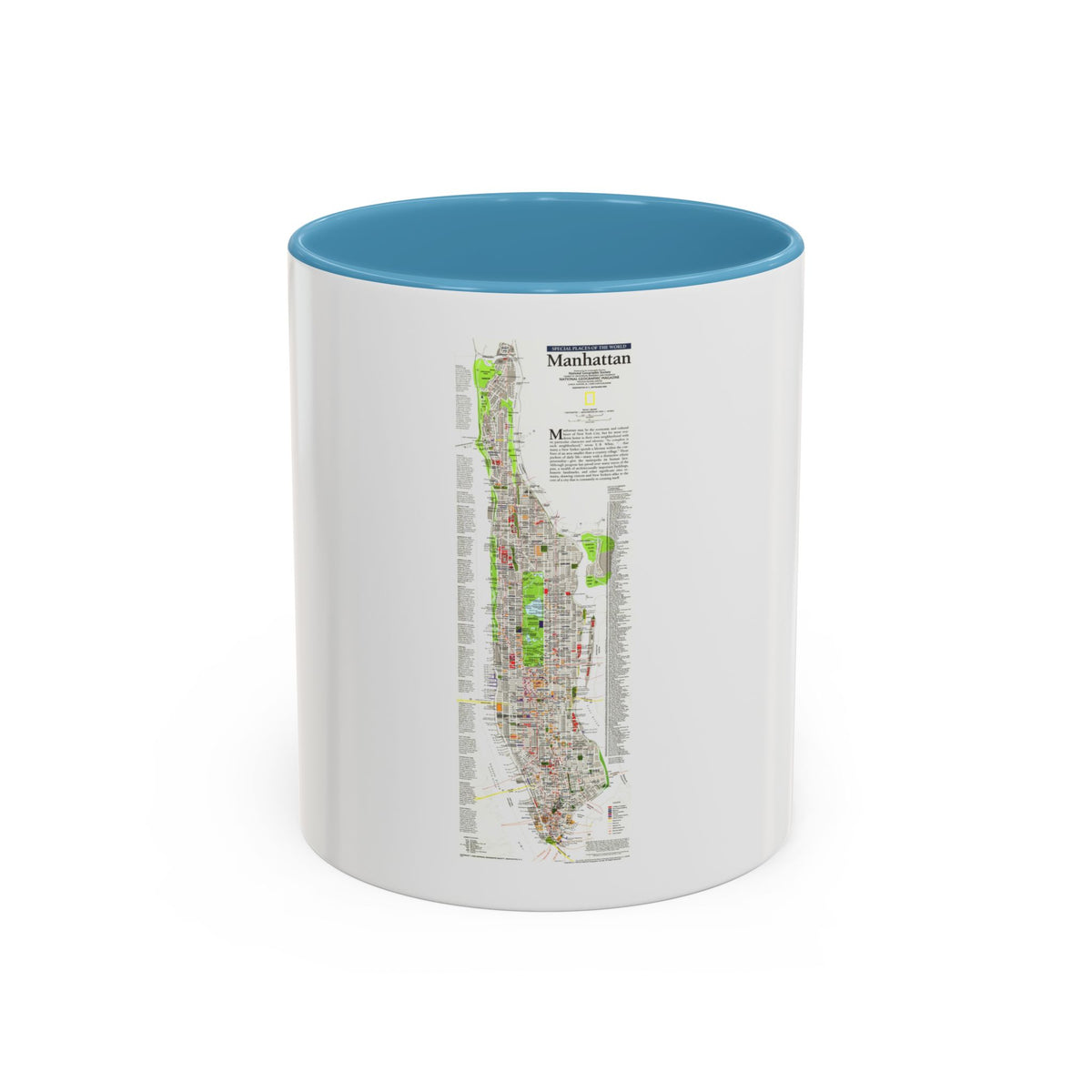 USA - Manhattan (1990) (Map) Accent Coffee Mug