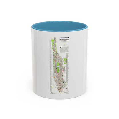 USA - Manhattan (1990) (Map) Accent Coffee Mug