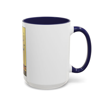 The 3 of Wands (Tarot Card) Accent Coffee Mug