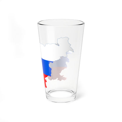 Flag-map of Slovenia2 (Slovenia) Pint Glass 16oz